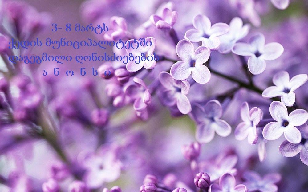 3 - 8 მარტის ღონისძიებები
